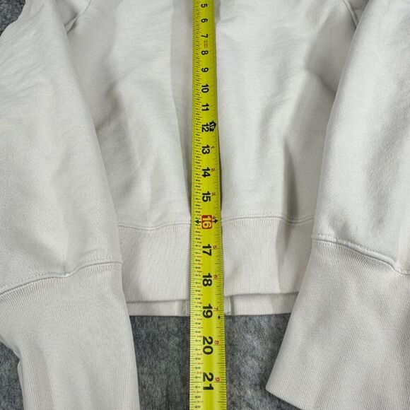 Veronica Beard Siedel Zip-Up Jacket Sweatshirt Size L Ecru Puff Sleeve - Picture 7 of 15
